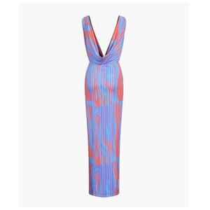 Commense Flaming Passions Long Dress Cowl V-Neck Sleeveless Size Small NEW